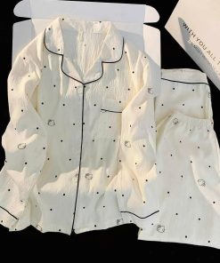 KiHan – Đồ Ngủ Pijama Nữ Dài Tay Chấm  Hello Kitty